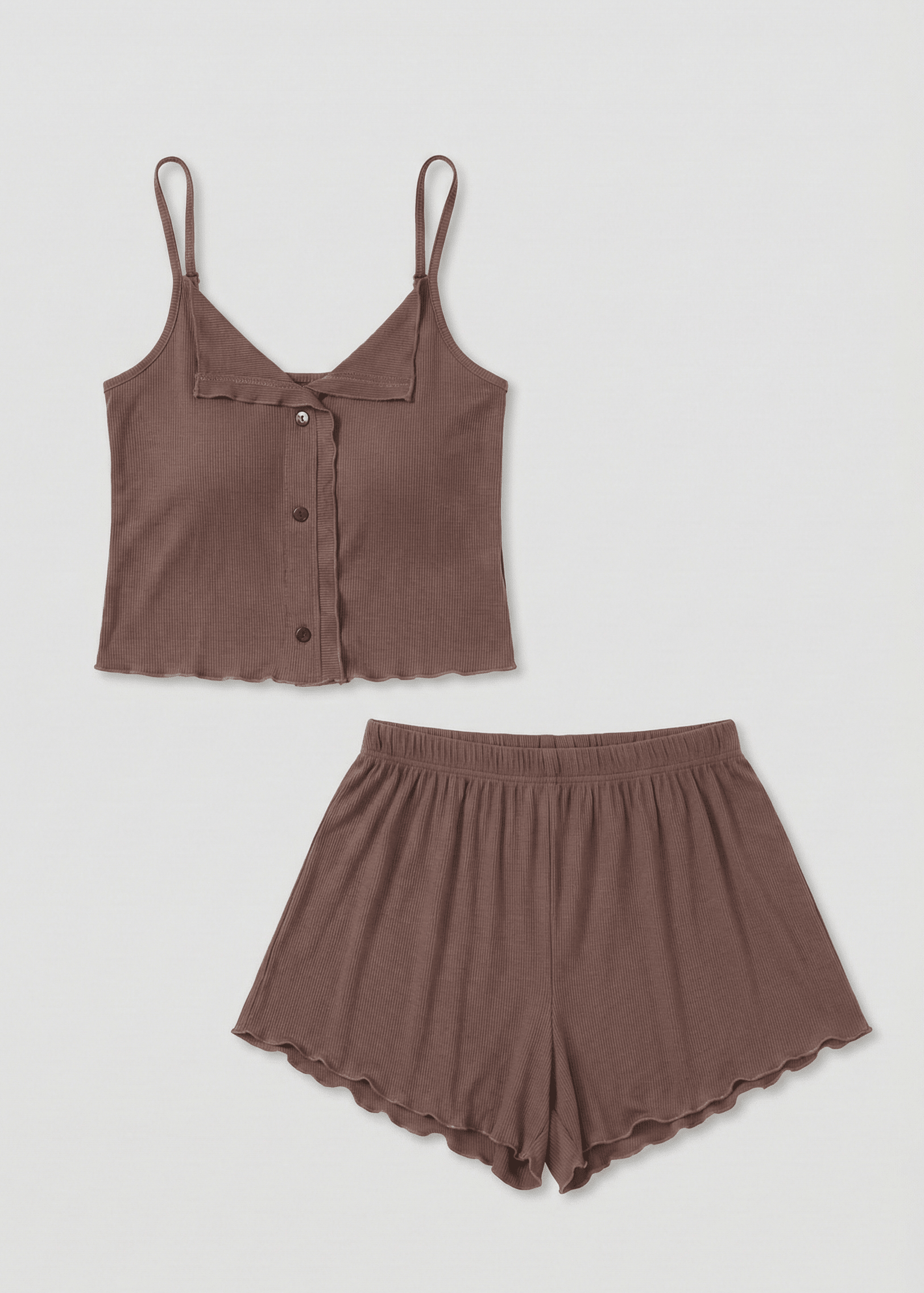  - Ever Lasting - Marlowe Sling V - Neck Pajama Set / White - Pajamas - Ever Lasting