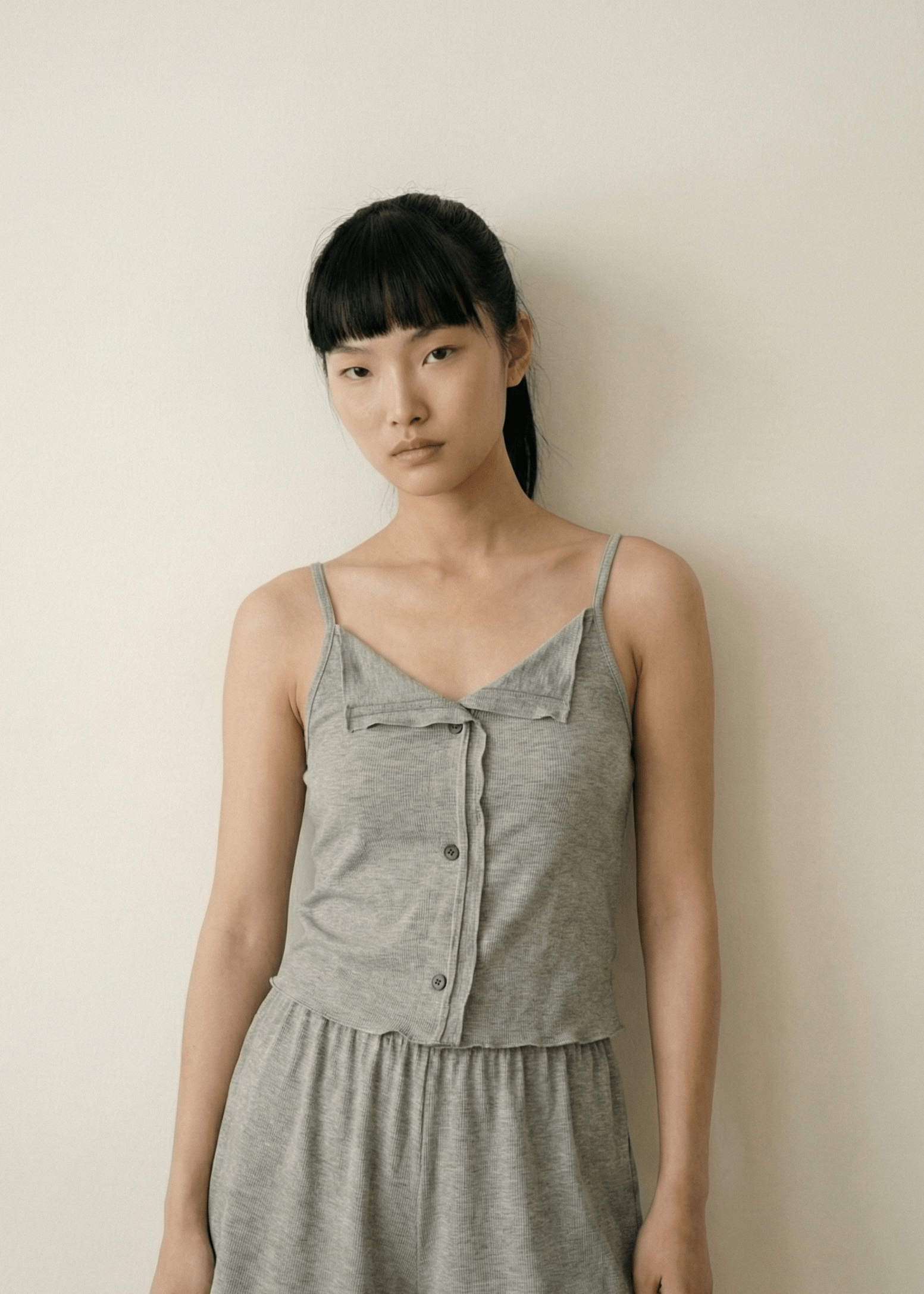  - Ever Lasting - Marlowe Sling V - Neck Pajama Set / White - Pajamas - Ever Lasting