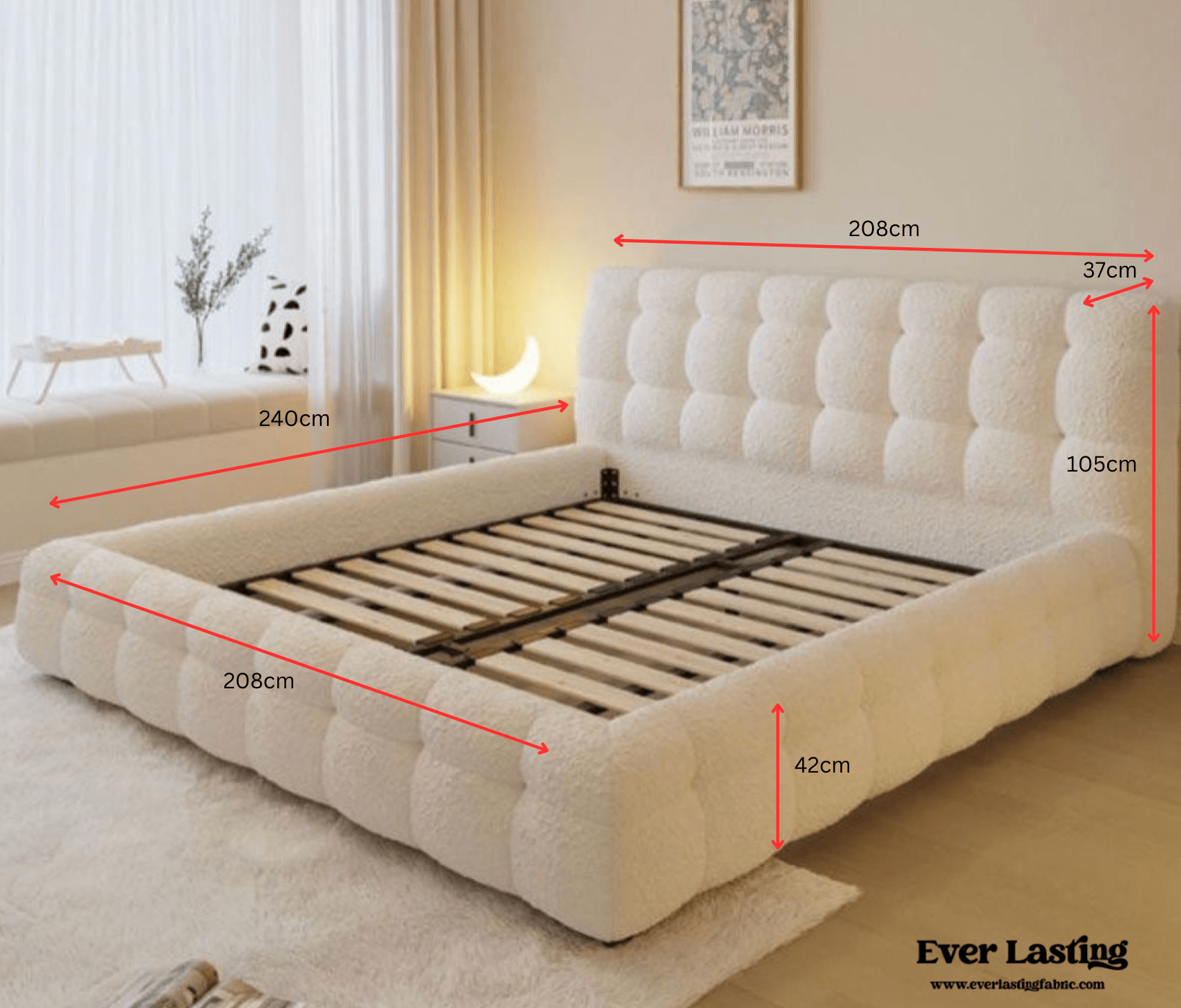  - Ever Lasting - Marshmallow Bed Frame - Bed Frame - Ever Lasting