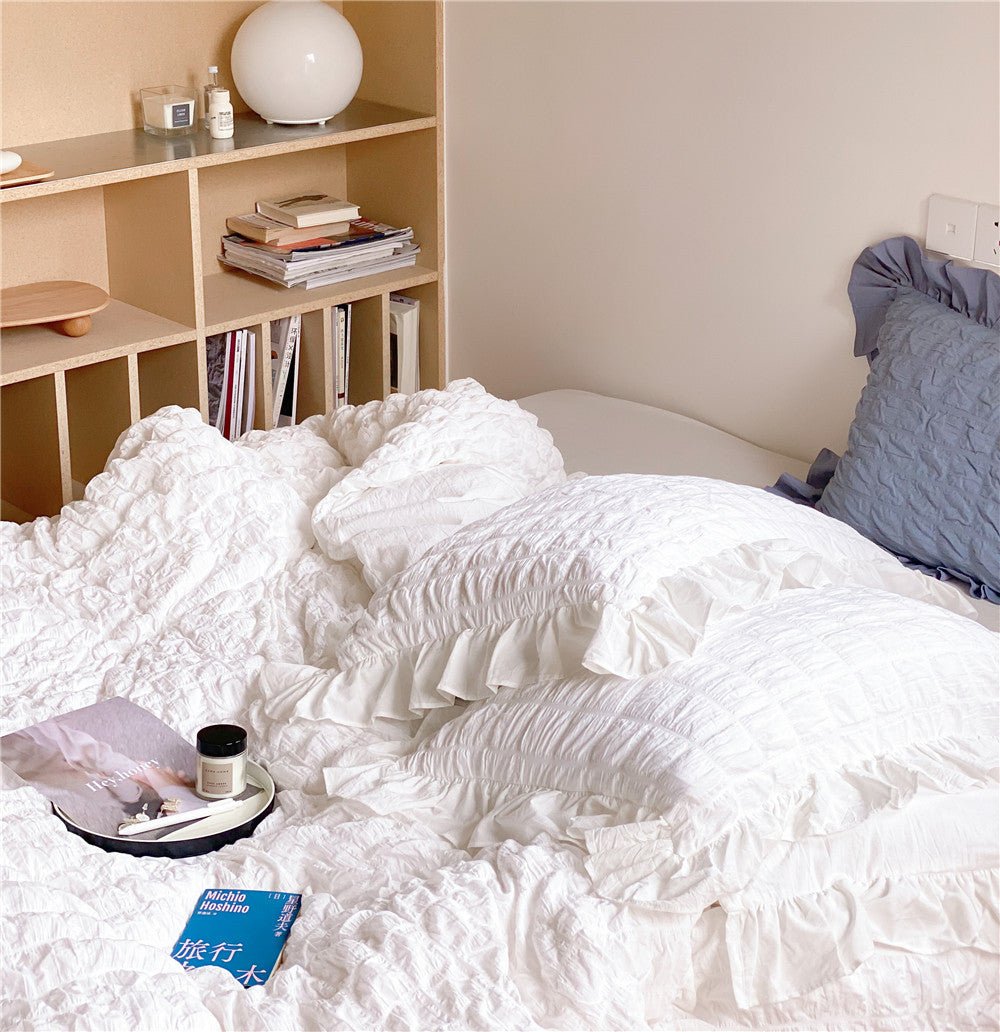  - Ever Lasting - Marshmallow Puff Ruffle Bedding Bundle - Bedding Bundle - Ever Lasting