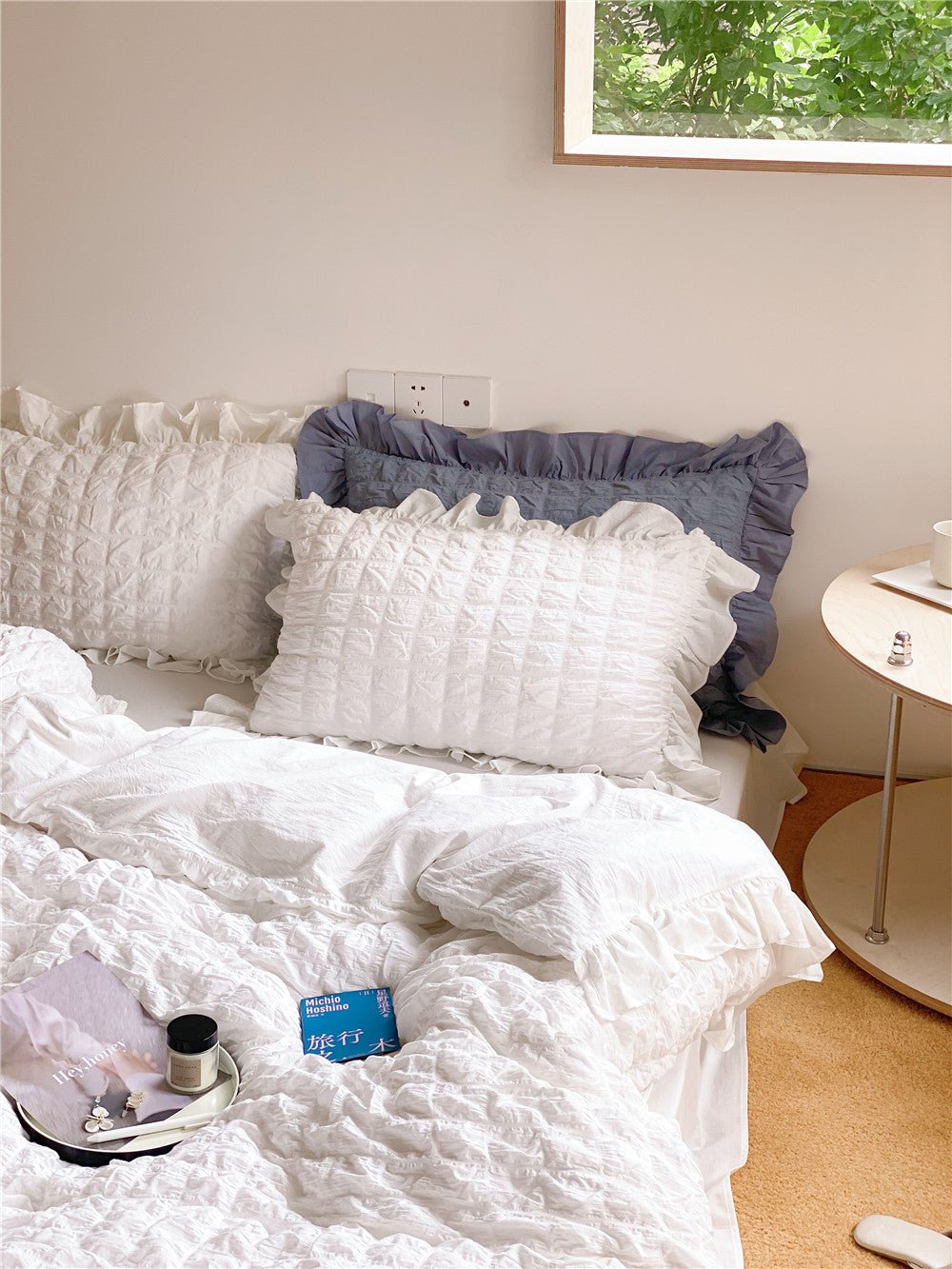  - Ever Lasting - Marshmallow Puff Ruffle Bedding Bundle - Bedding Bundle - Ever Lasting