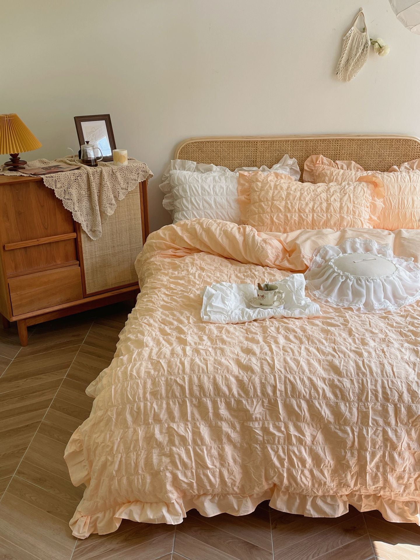  - Ever Lasting - Marshmallow Puff Ruffle Bedding Bundle - Bedding Bundle - Ever Lasting