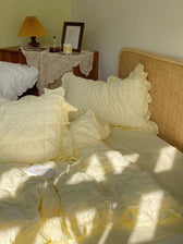 Marshmallow Puff Ruffle Bedding Set / Yellow main image 0