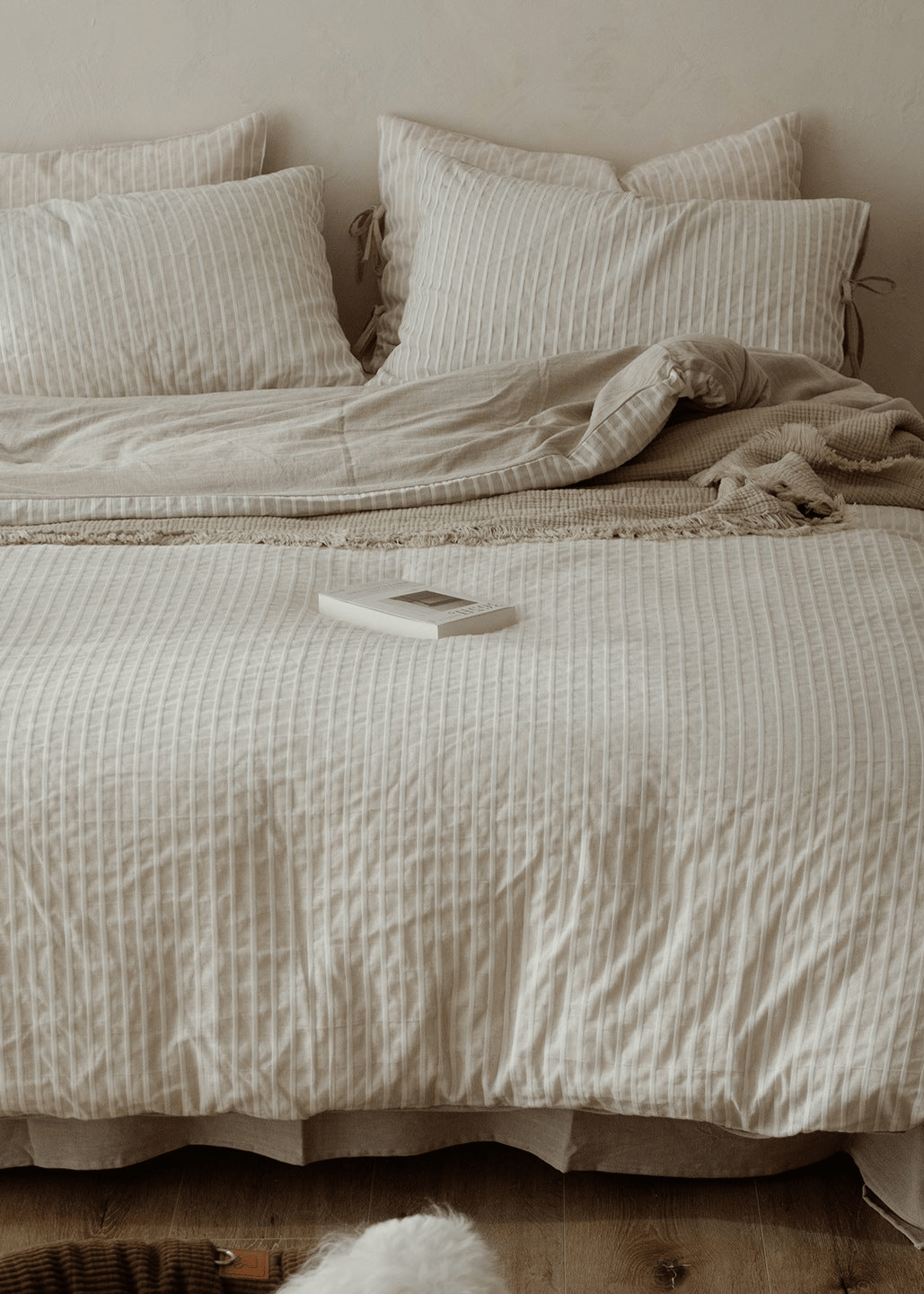 -Ever Lasting - Mason TENCEL™ Striped Bedding Set / Pink -Bedding Set -Ever Lasting