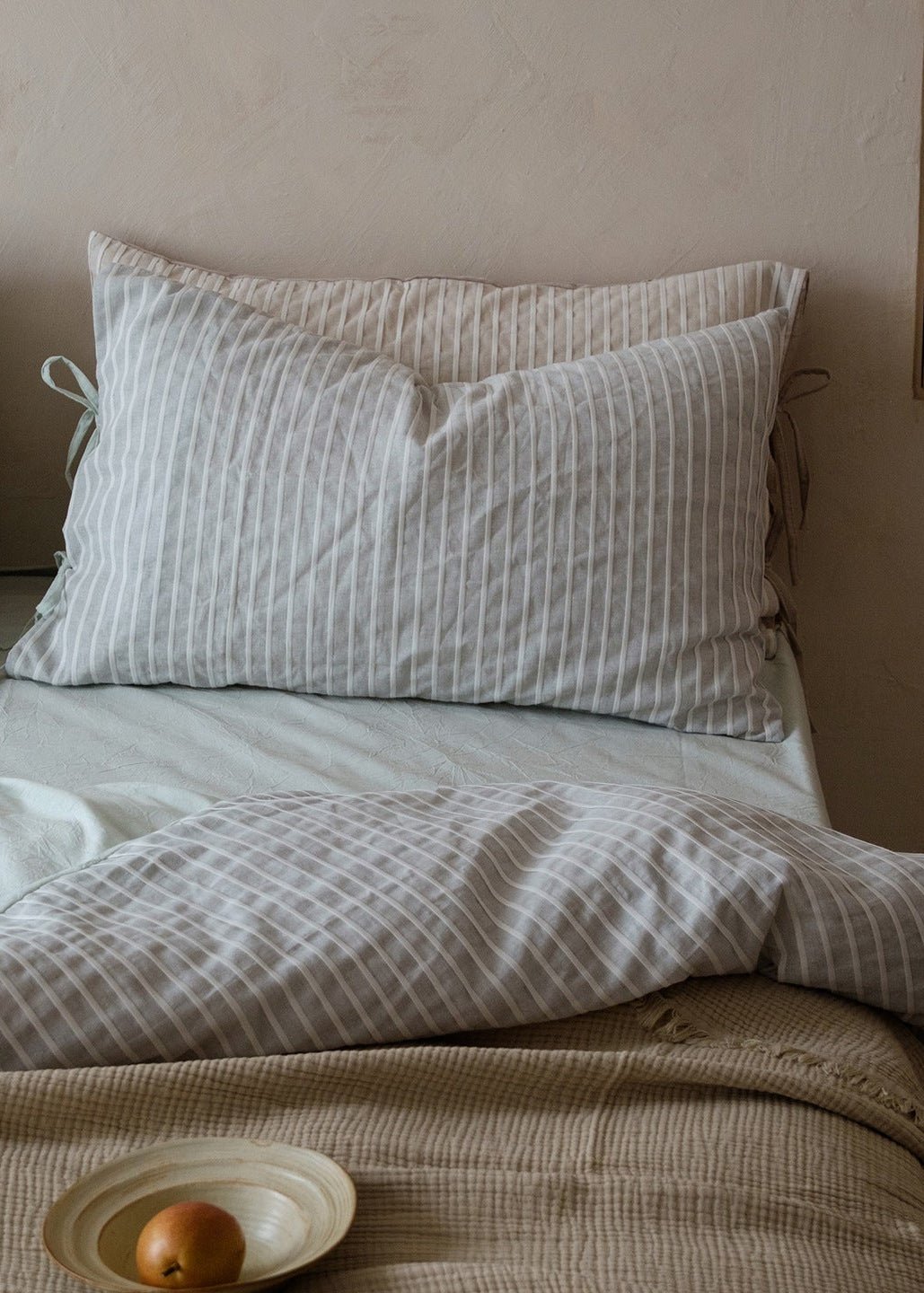-Ever Lasting - Mason TENCEL™ Striped Bedding Set / Pink -Bedding Set -Ever Lasting