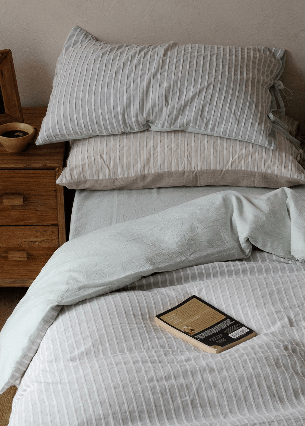 -Ever Lasting - Mason TENCEL™ Striped Bedding Set / Pink -Bedding Set -Ever Lasting