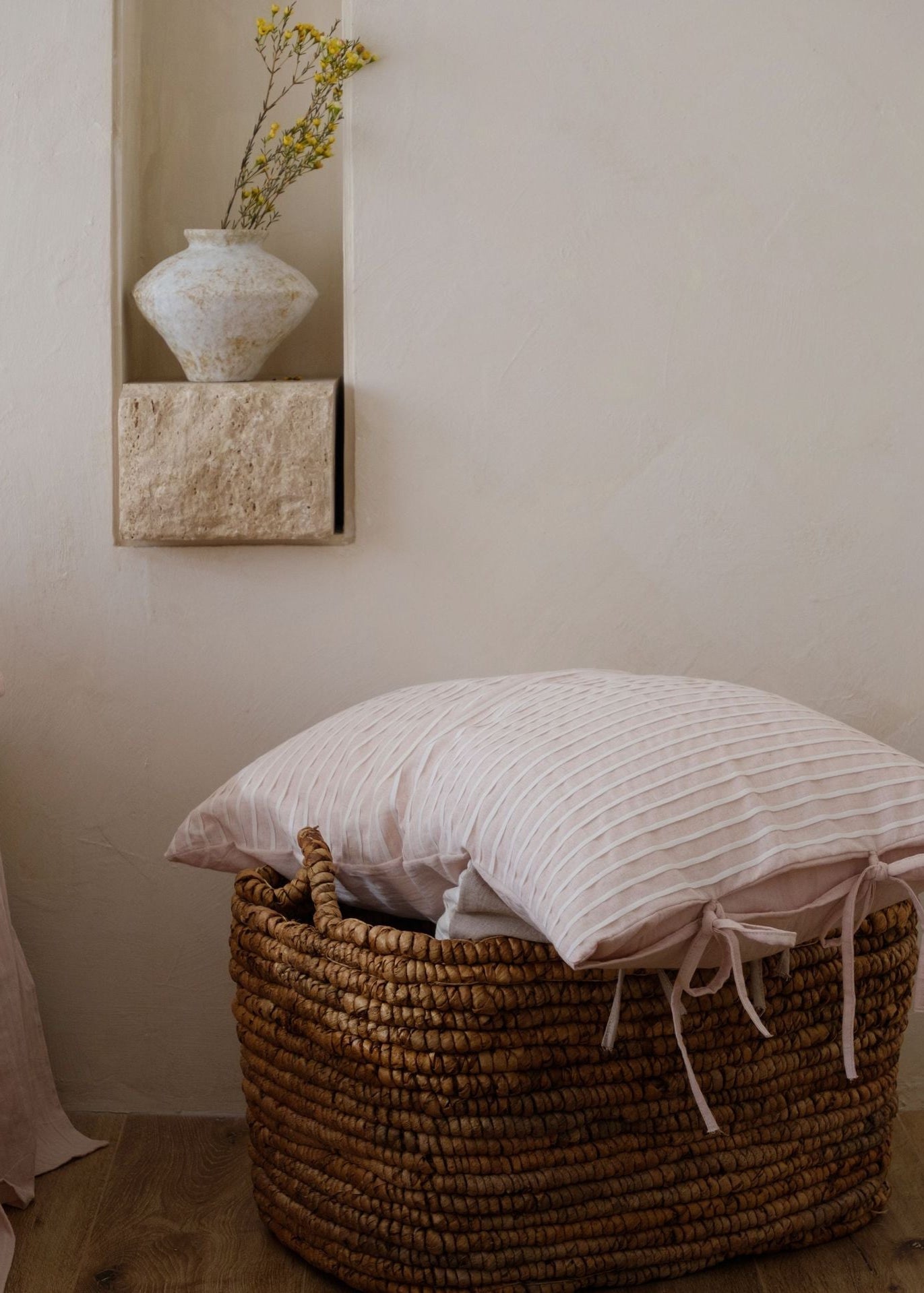 -Ever Lasting - Mason TENCEL™ Striped Bedding Set / Pink -Bedding Set -Ever Lasting