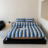 Maximalist Striped Bedding Set / Blue Small Fitted