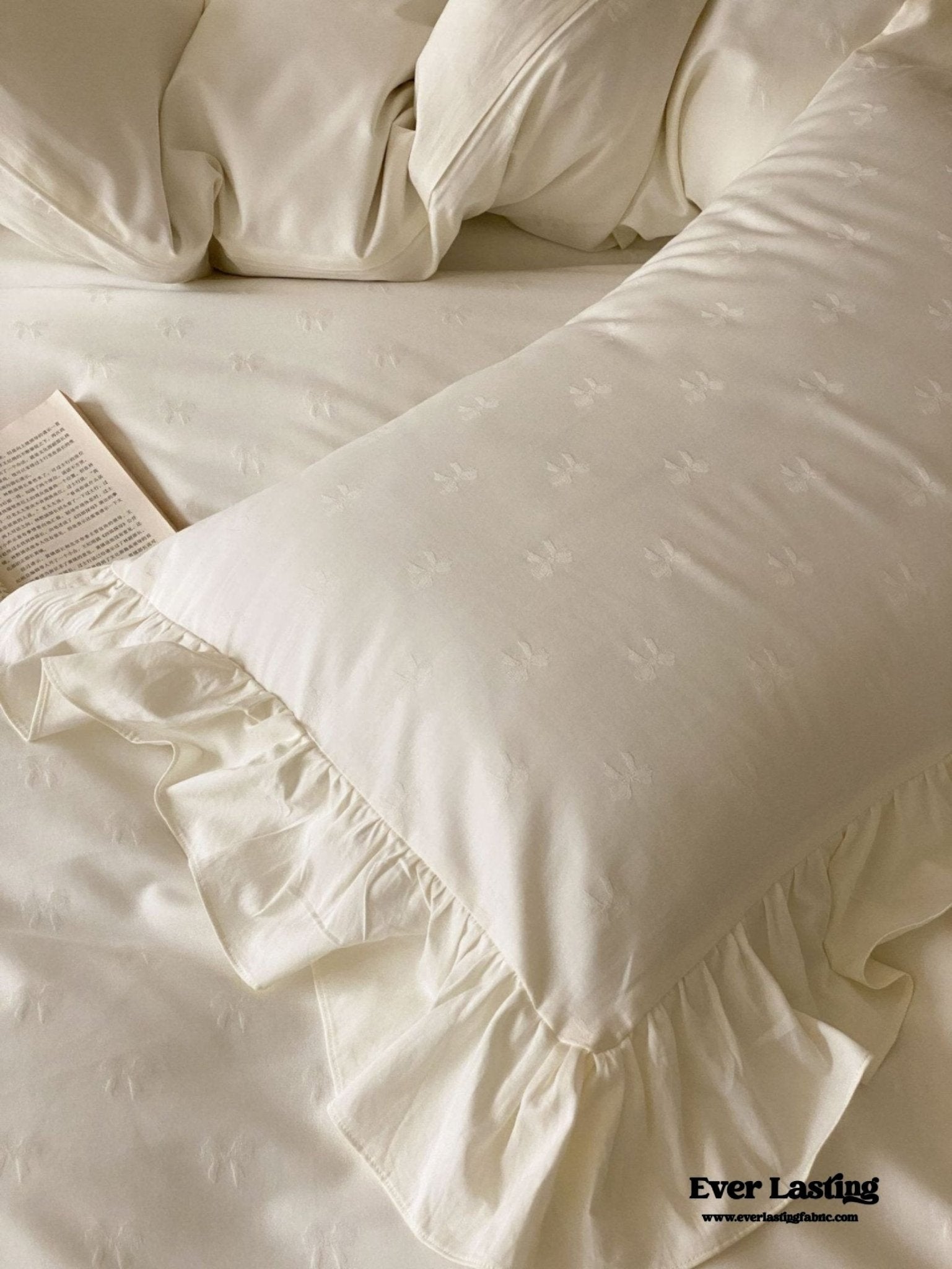 Milena Ribbon Bow Ruffle Bedding Set - Ever Lasting