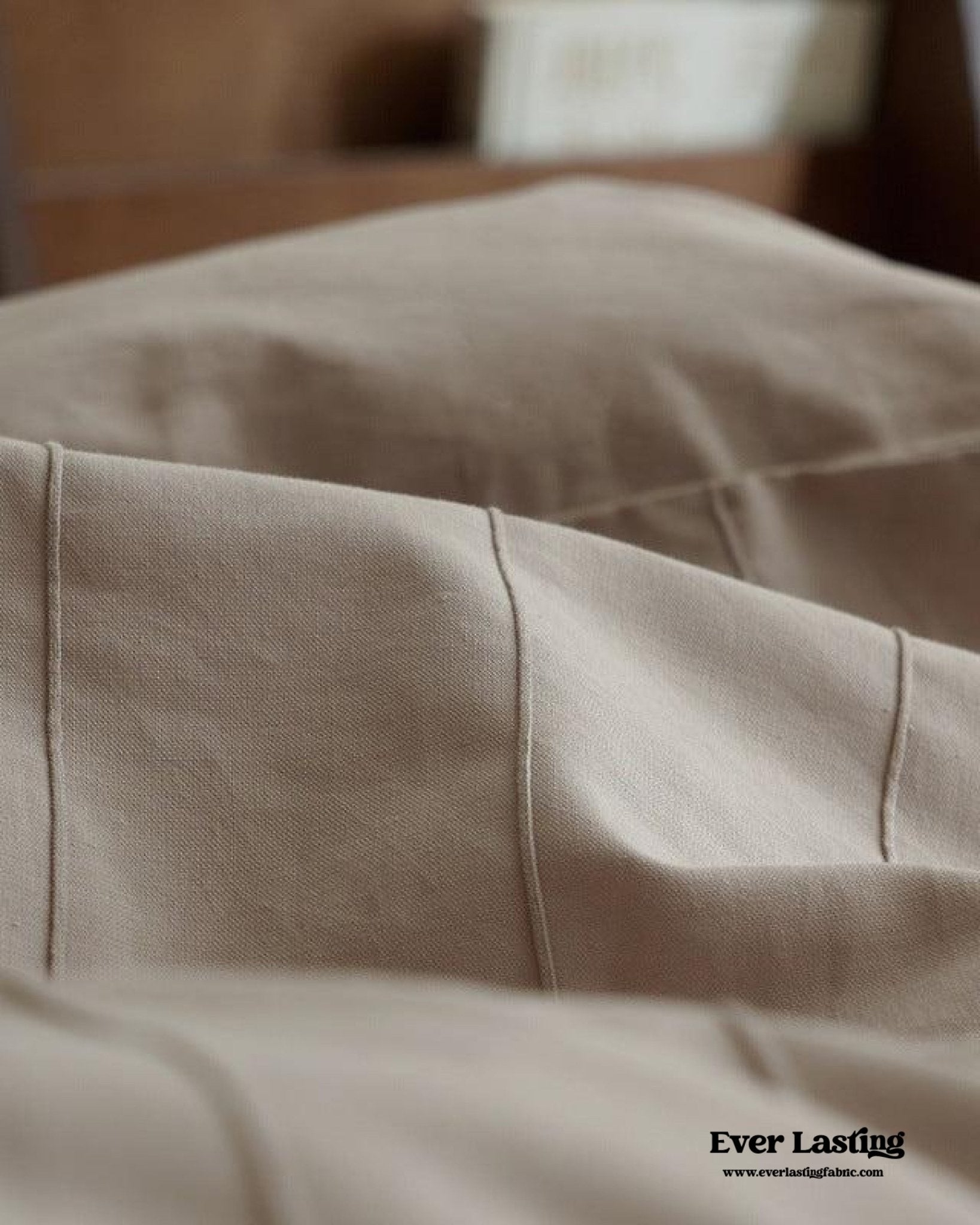 Milo Minimalist Solid Button Bedding Set / Brown - Ever Lasting