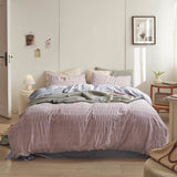 Minimal Bubble Textured Bedding Set / Blue Purple Small Flat