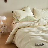 Minimal Jacquard Bedding Set / Green