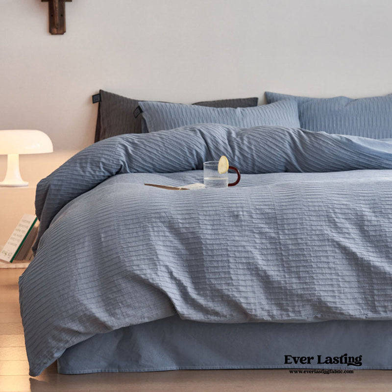 Minimal Jacquard Bedding Set / Green