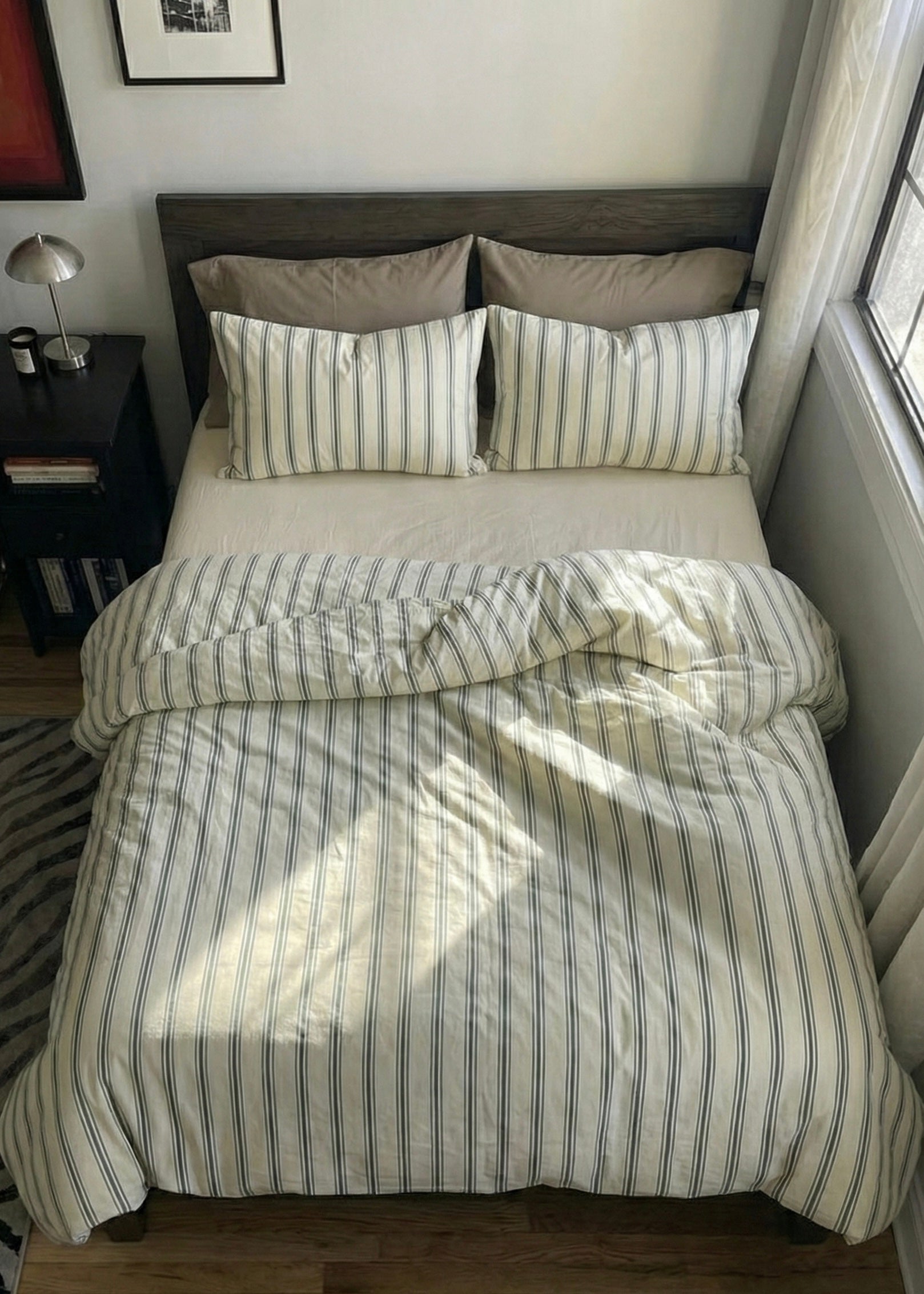  - Ever Lasting - Minimal Stripe Bedding Set / Green - Bedding Set - Ever Lasting