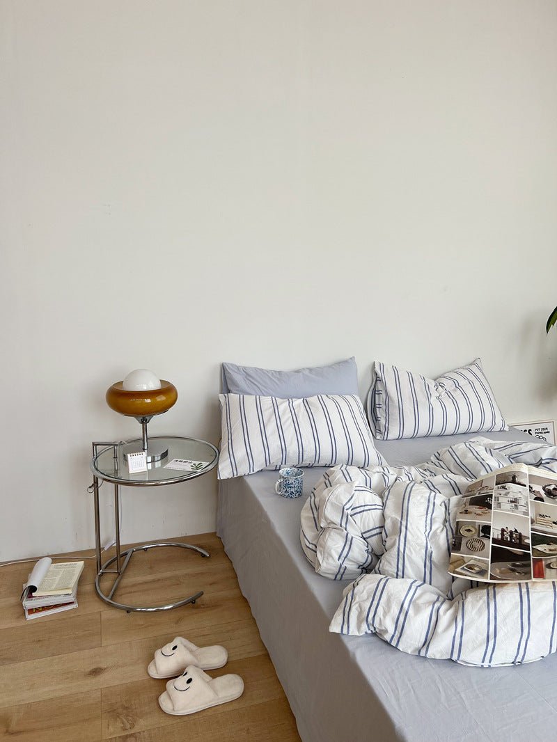  - Ever Lasting - Minimal Stripe Bedding Set / Green - Bedding Set - Ever Lasting