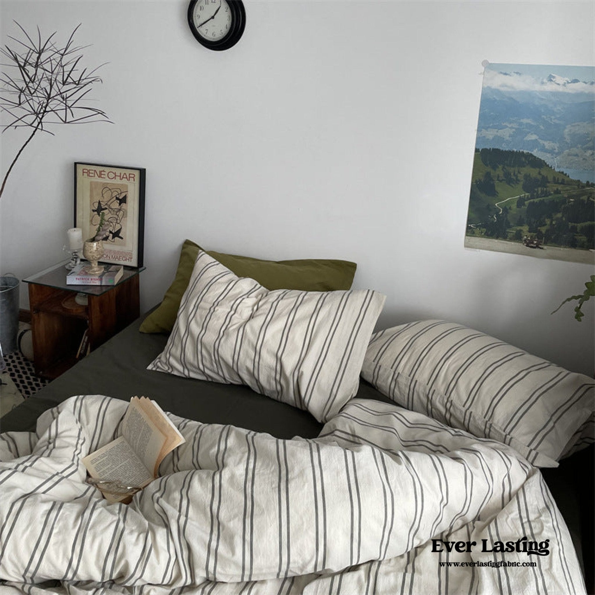 Minimal Vintage Stripe Bedding Bundle - Ever Lasting