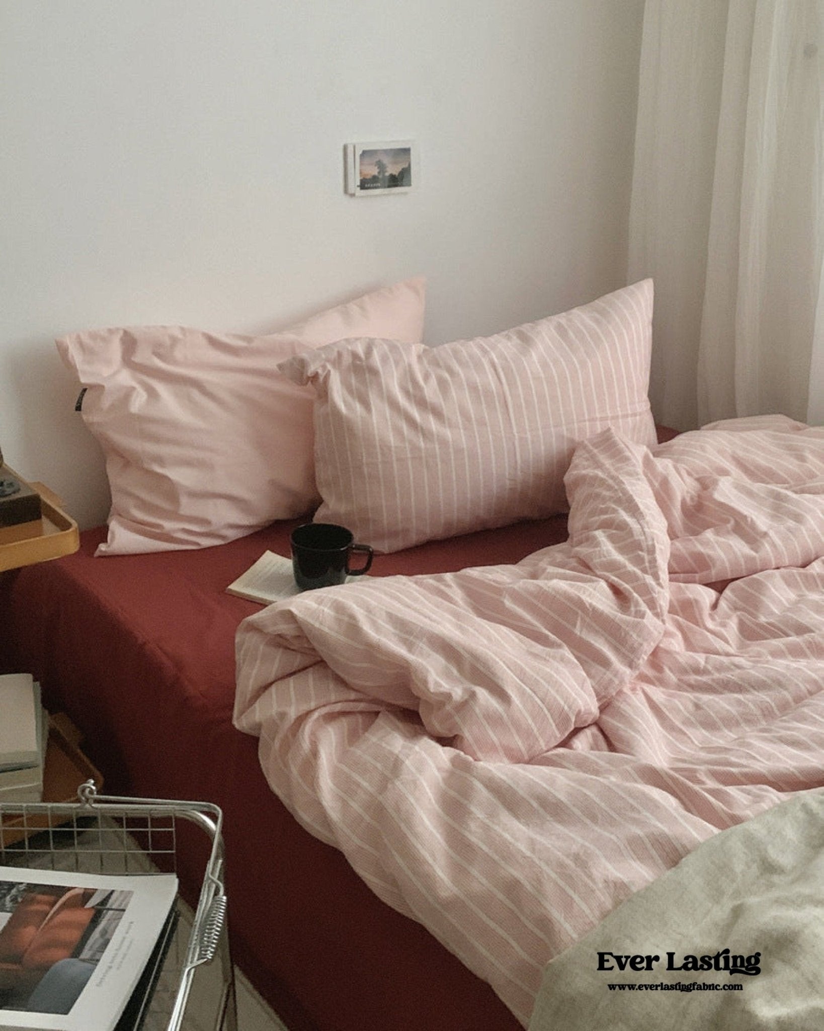 Minimalist Pink Striped Bedding Set - Ever Lasting