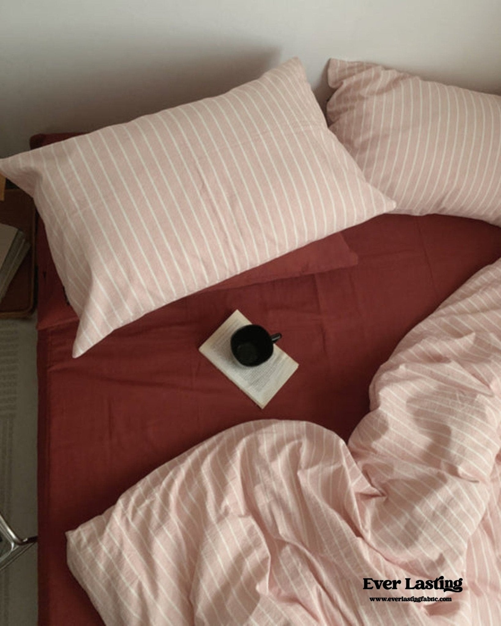 Minimalist Pink Striped Bedding Set - Ever Lasting