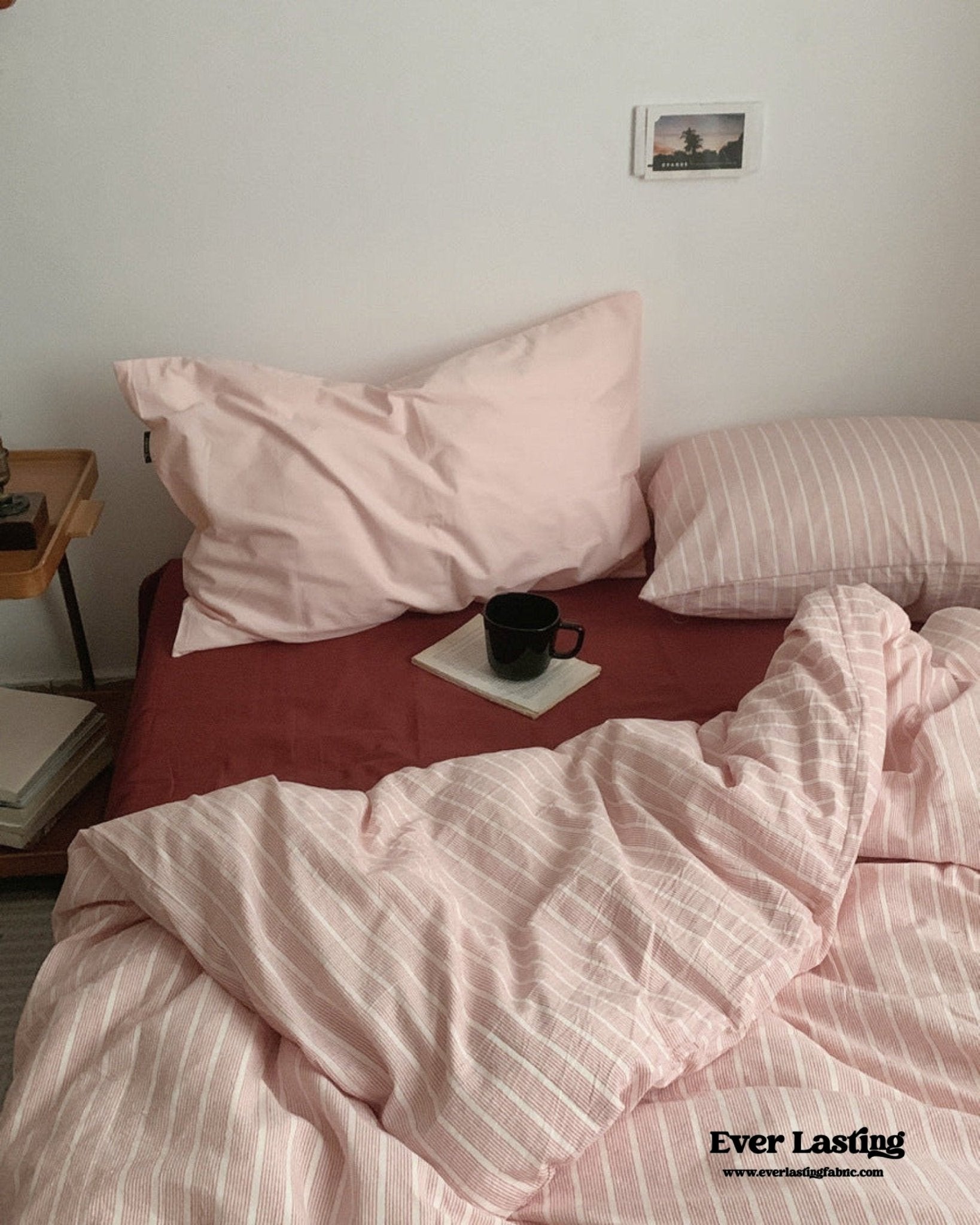 Minimalist Pink Striped Bedding Set - Ever Lasting
