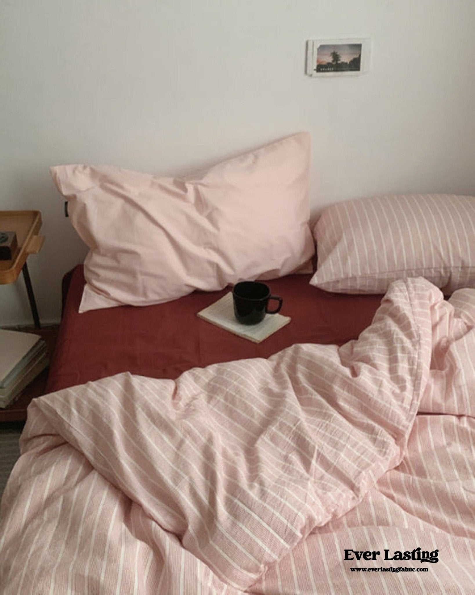 Minimalist Pink Striped Bedding Set - Ever Lasting