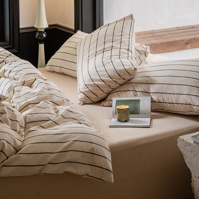  - Ever Lasting - Minimalist Stripe Bow Ties Bedding Bundle - Bedding Set - Ever Lasting