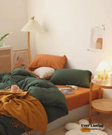 Mixed Color Bedding Set / Custard + Orange - Ever Lasting
