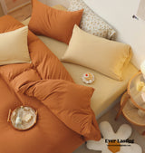 Mixed Color Bedding Set / Custard + Orange