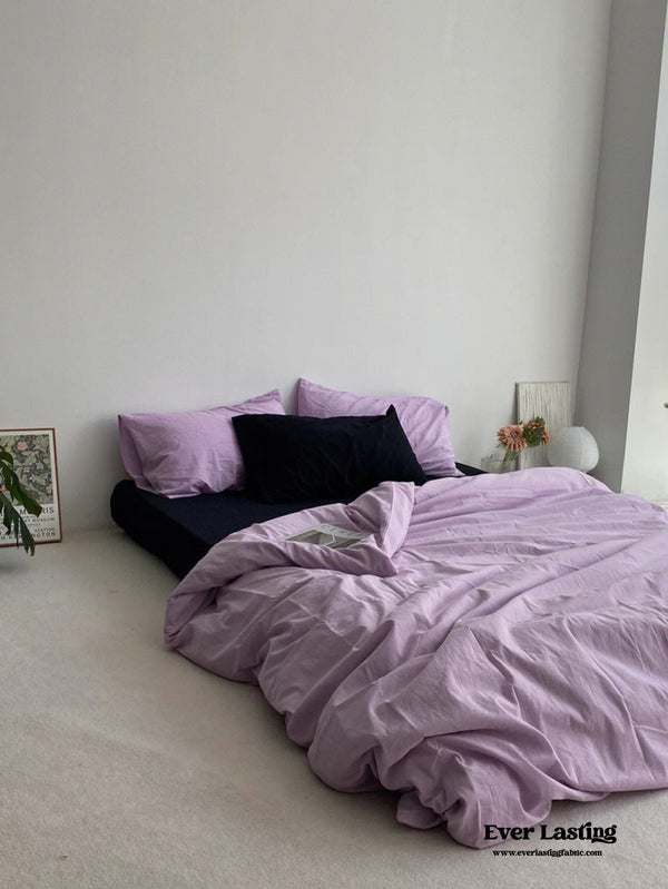 Mixed Color Bedding Set / Purple + Black