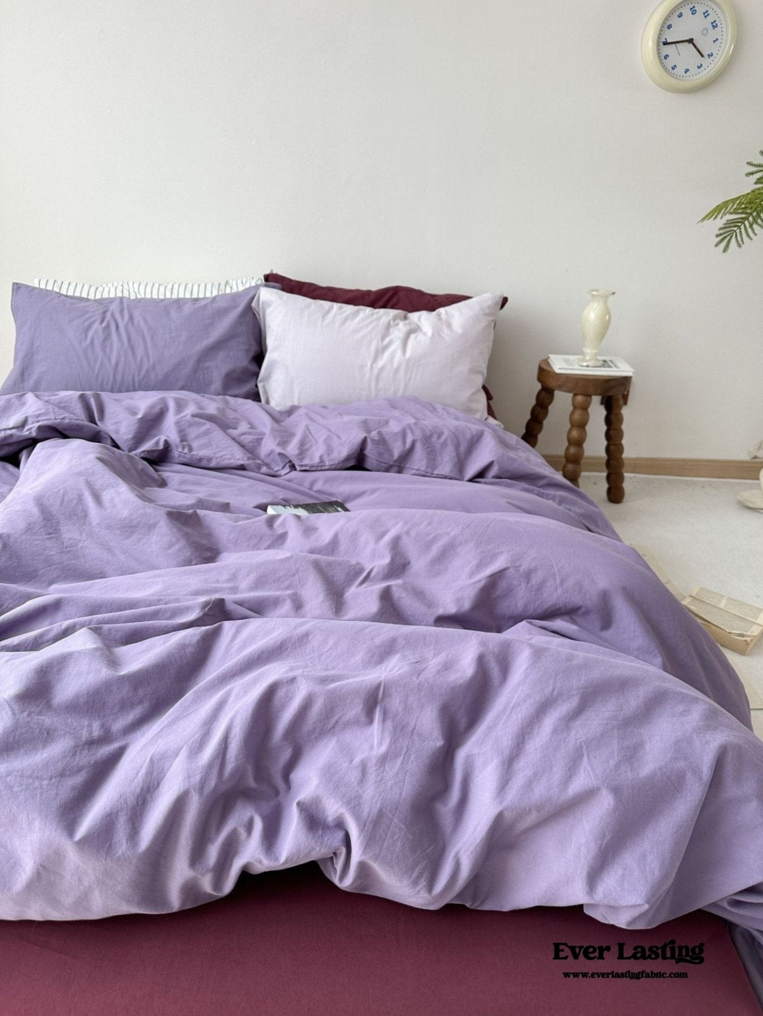 Mixed Color Berry Crush Washed Cotton Bedding Set - Ever Lasting