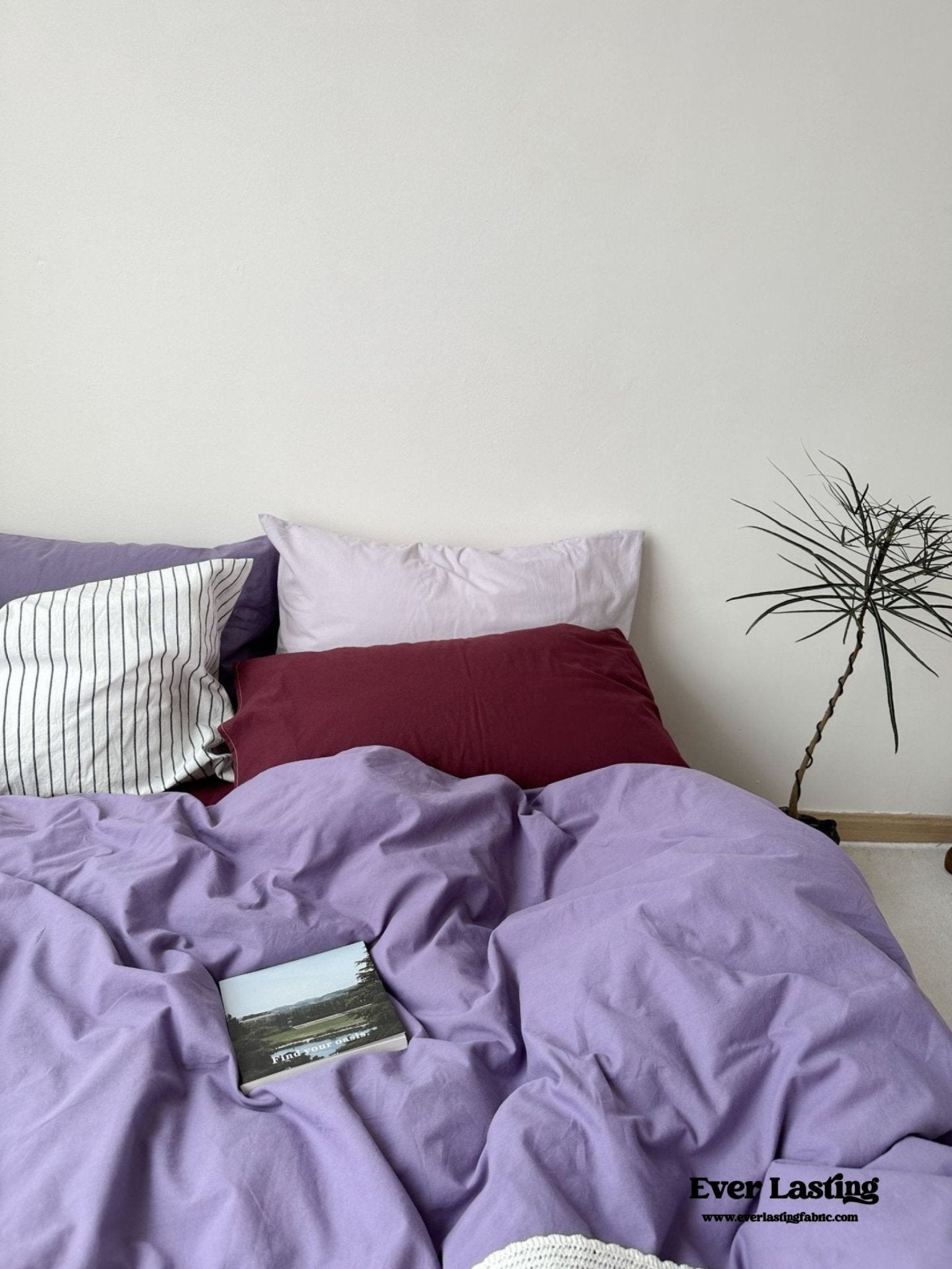 Mixed Color Berry Crush Washed Cotton Bedding Set - Ever Lasting