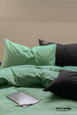 Mixed Color Maximalist Bedding Set / Green + Pink