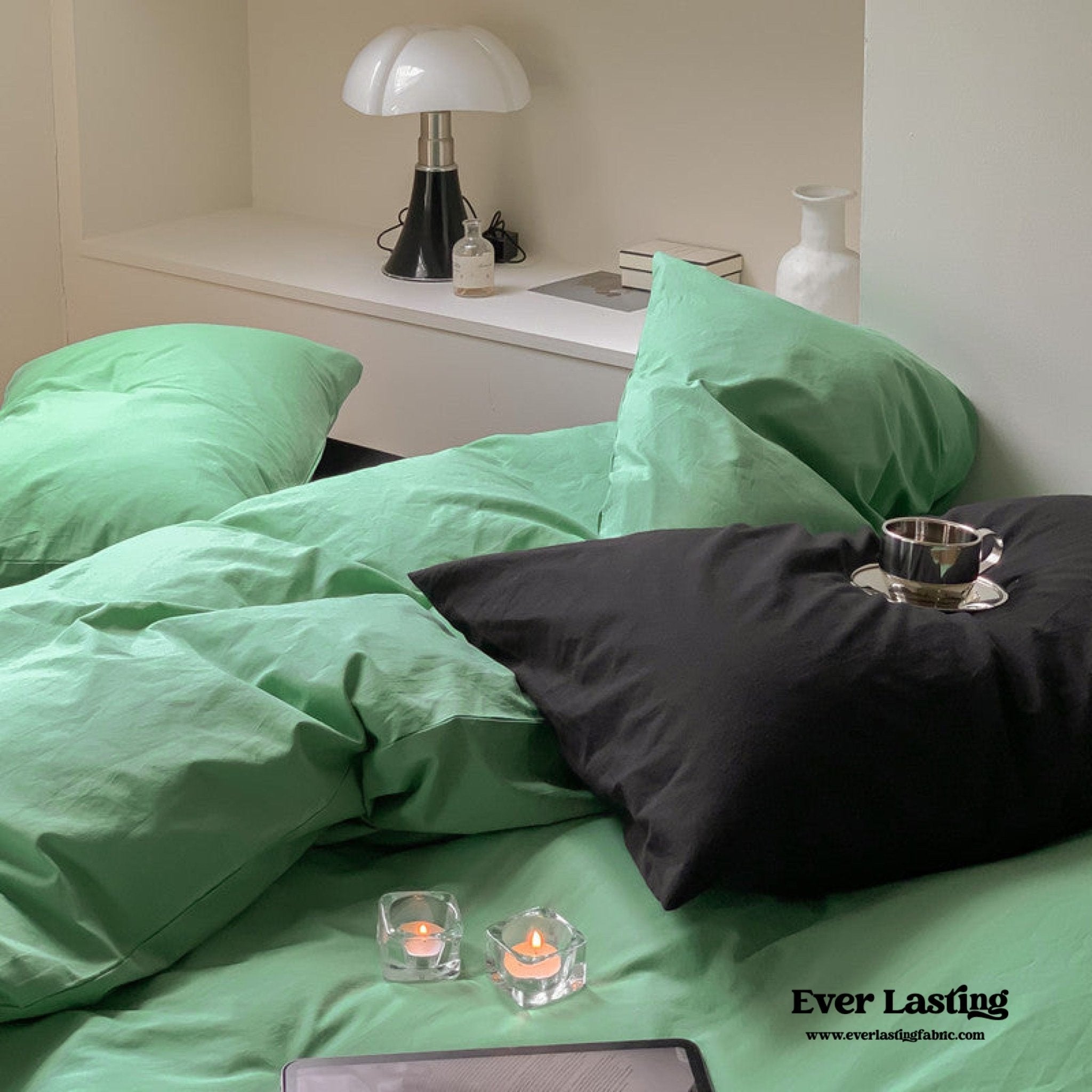 Mixed Color Maximalist Bedding Set / Purple + Black - Ever Lasting