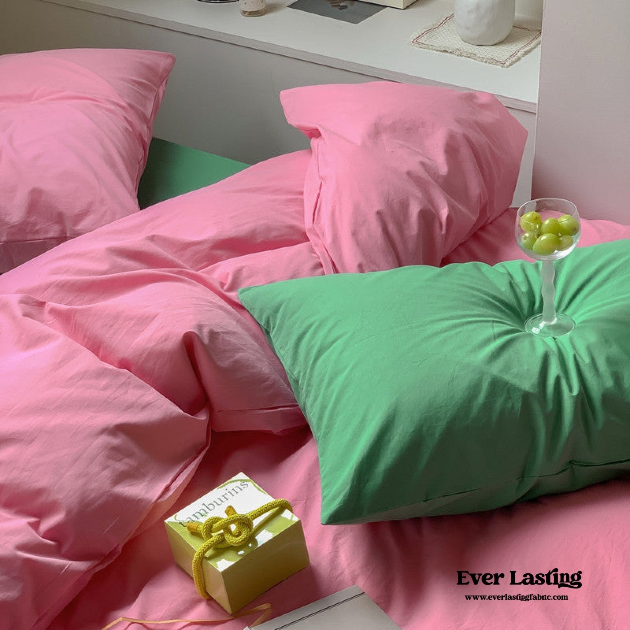 Mixed Color Maximalist Bedding Set / Purple + Black - Ever Lasting