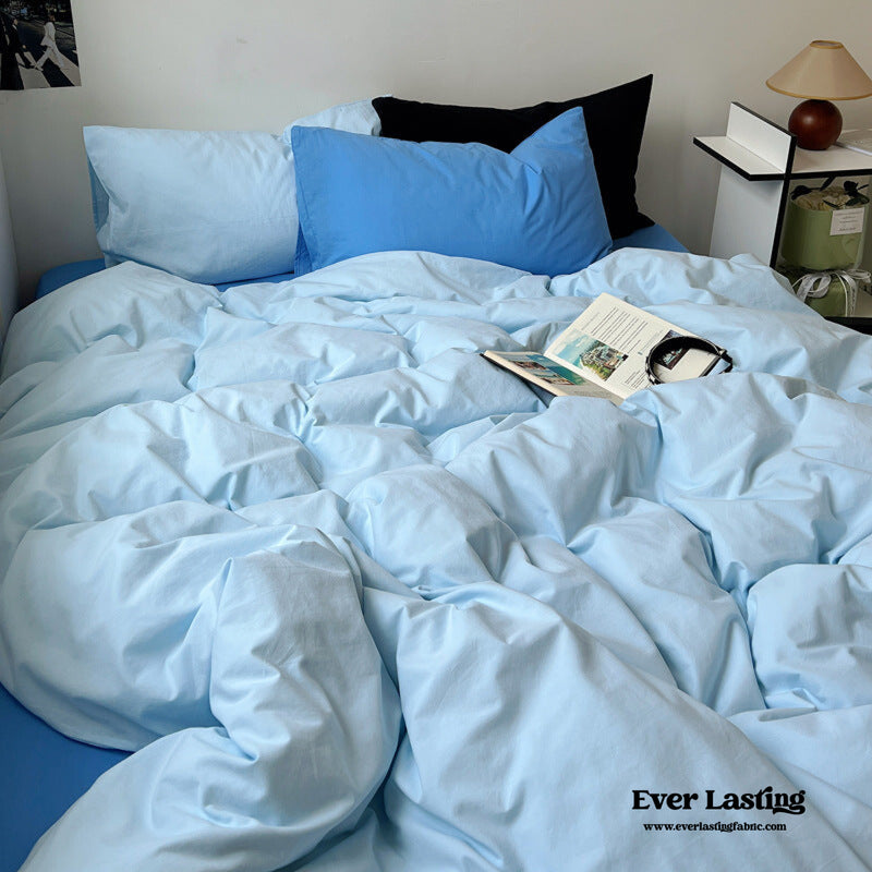 Mixed Color Ocean Crush Washed Cotton Bedding Set