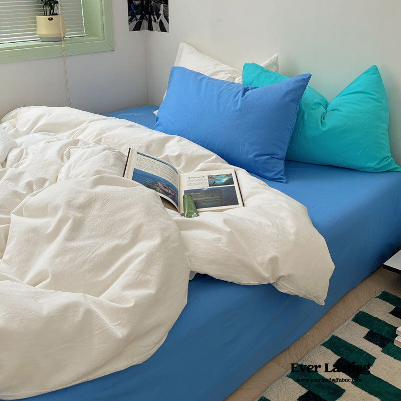 Mixed Color Ocean Crush Washed Cotton Bedding Set