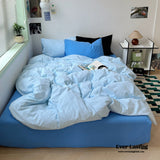 Mixed Color Ocean Crush Washed Cotton Bedding Set