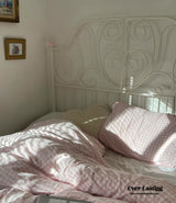 Mixed Gingham Bedding Set / Pink