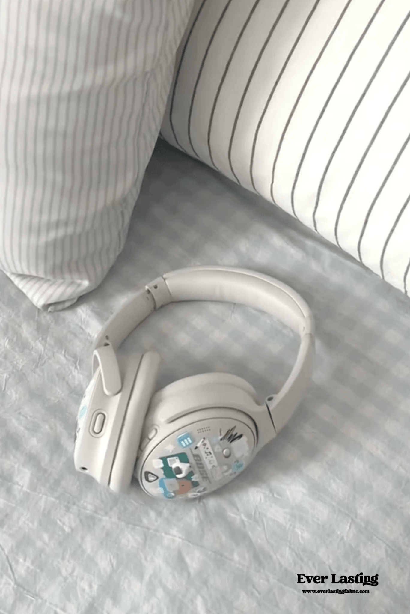 Mixed Gingham Striped Bedding Set / Blue - Ever Lasting