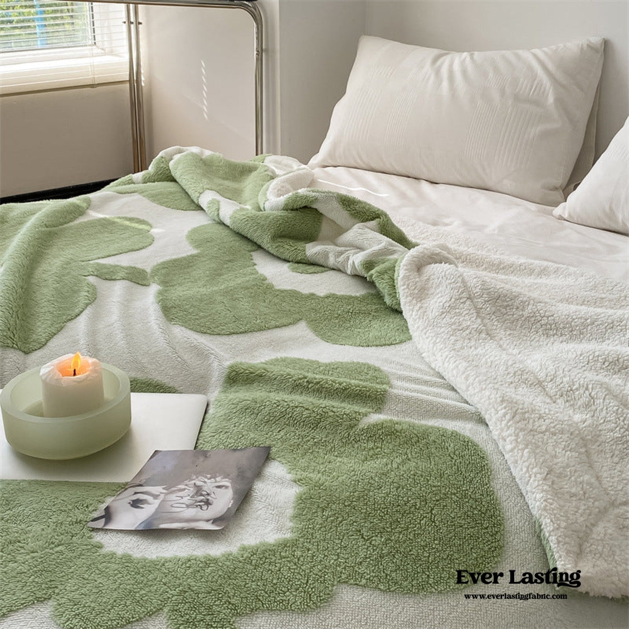 Mixed Velvet Wool Jacquard Floral Blanket (6 Colors) - Ever Lasting