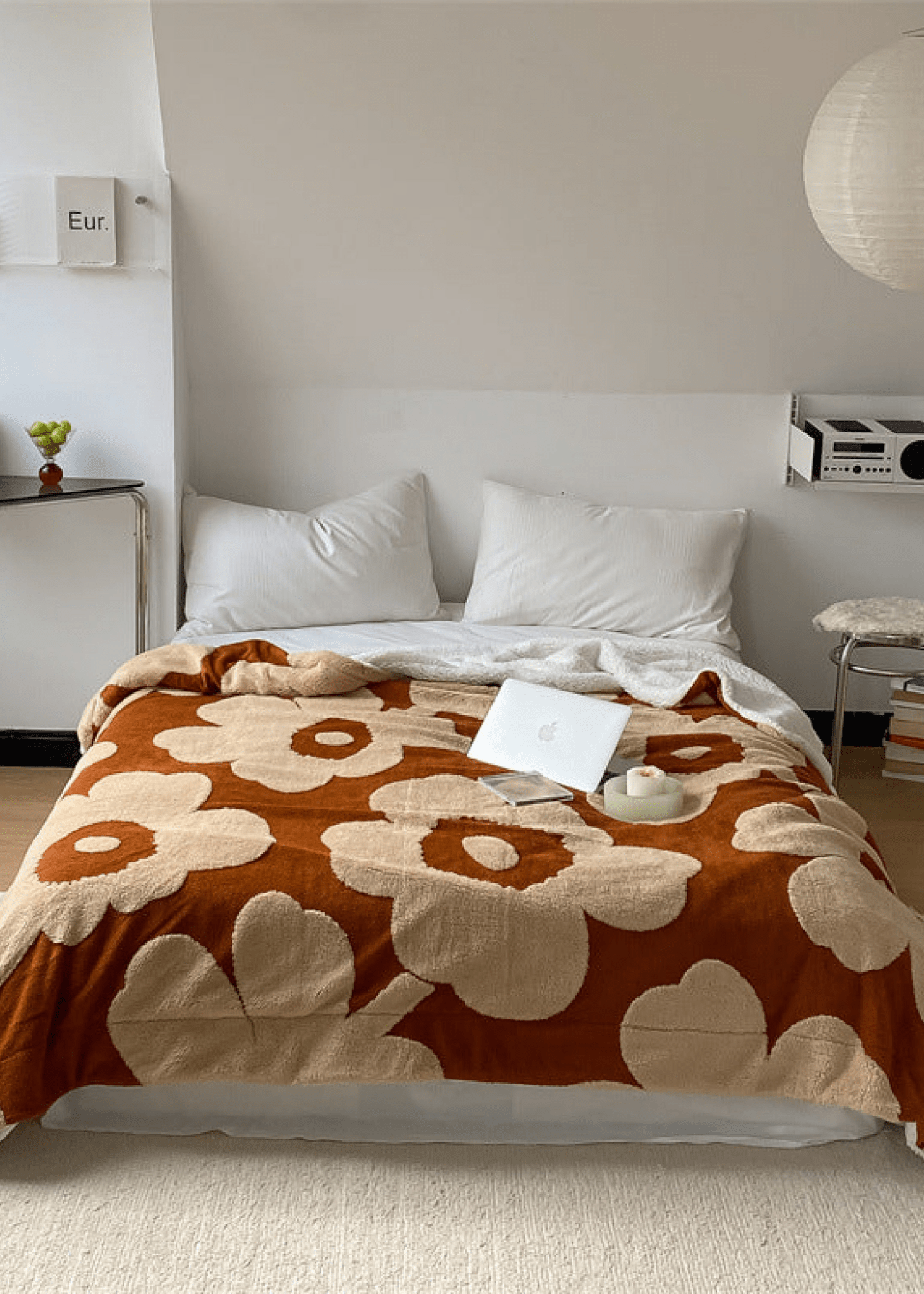 Mixed Velvet Wool Jacquard Floral Blanket (6 Colors) - Ever Lasting