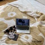 Mixed Velvet Wool Jacquard Floral Blanket (6 Colors) Blankets