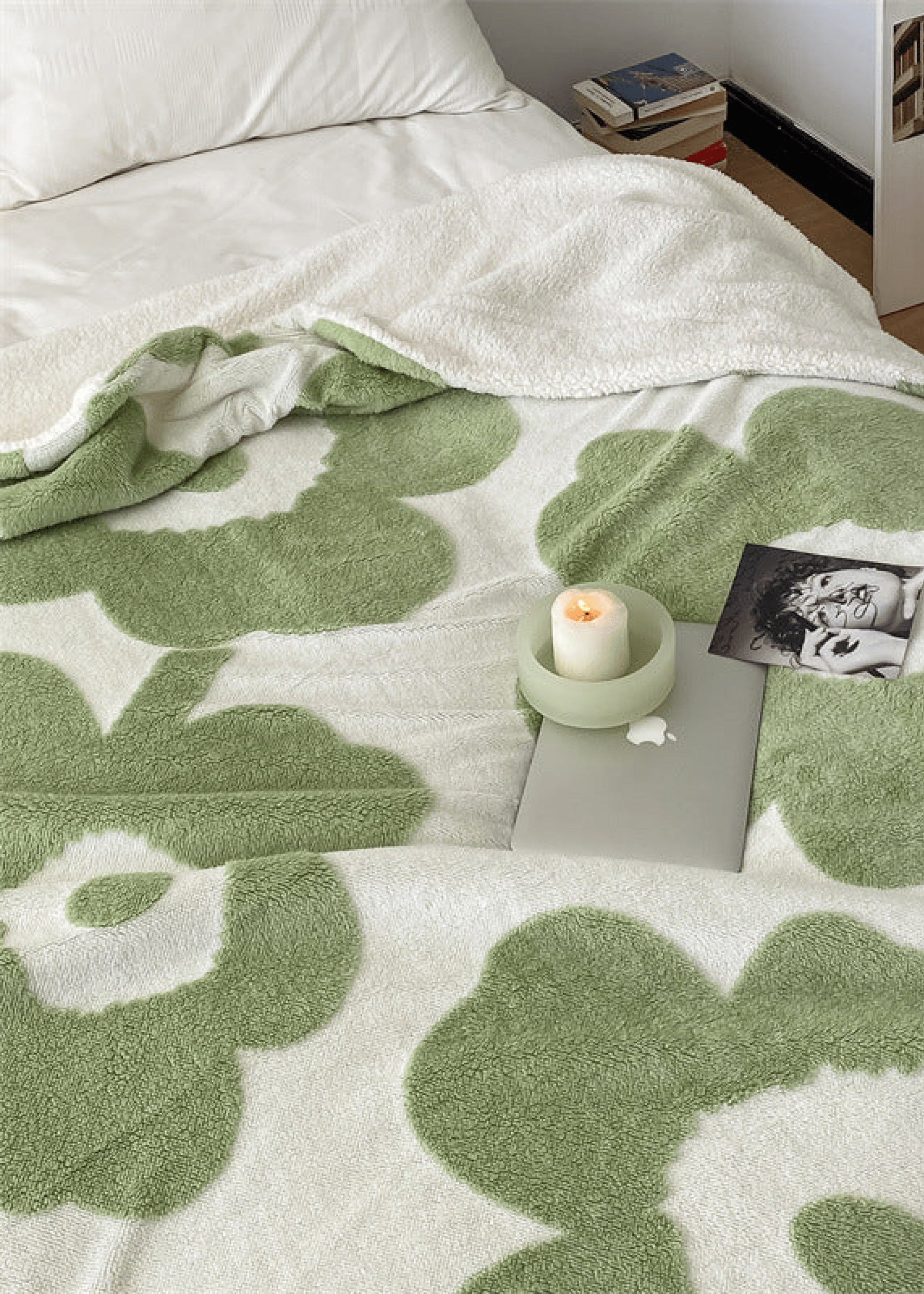  - Ever Lasting - Mixed Velvet Wool Jacquard Floral Blanket (6 Colors) - Blankets - Ever Lasting