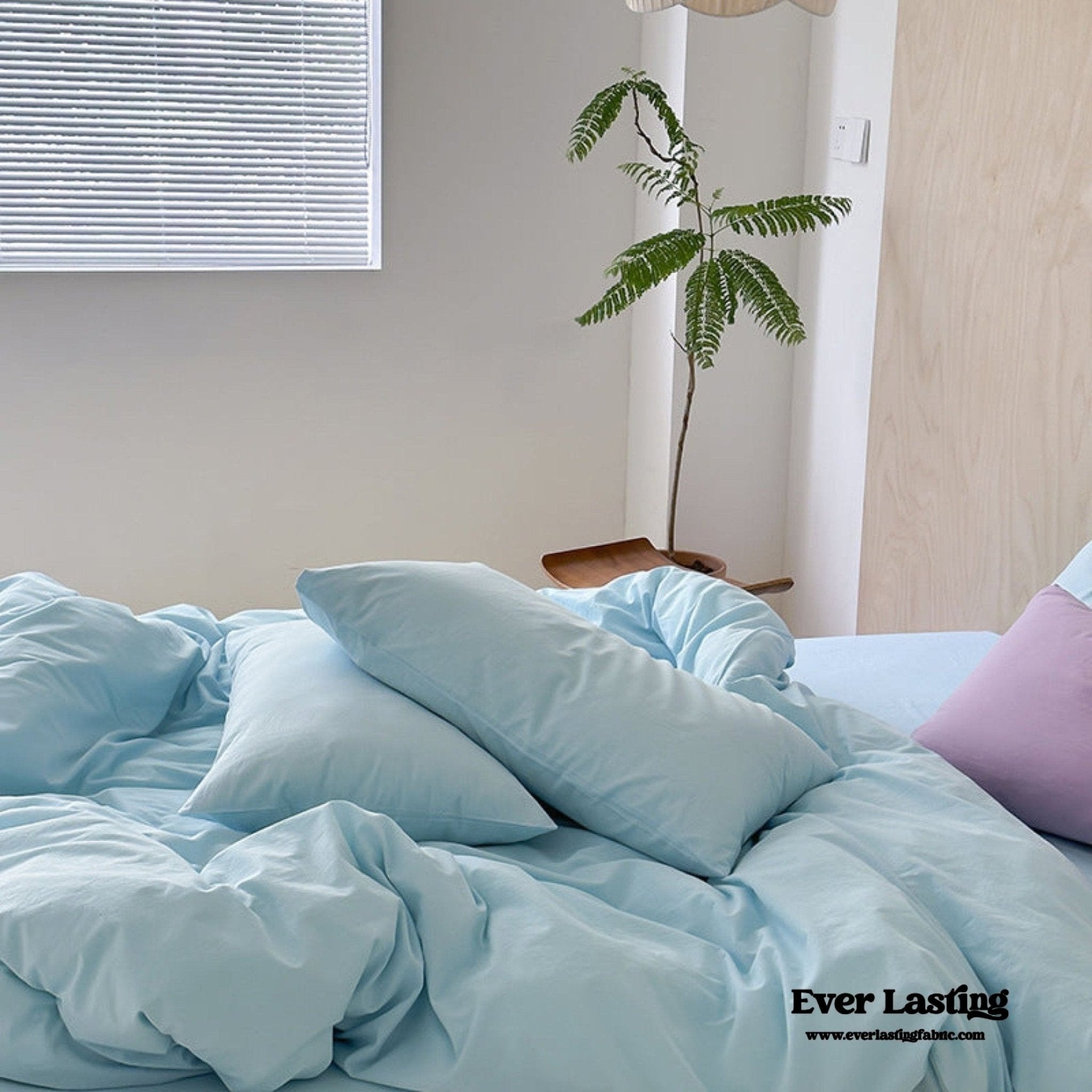 Modern Washed Cotton Bedding Set / Green - Ever Lasting