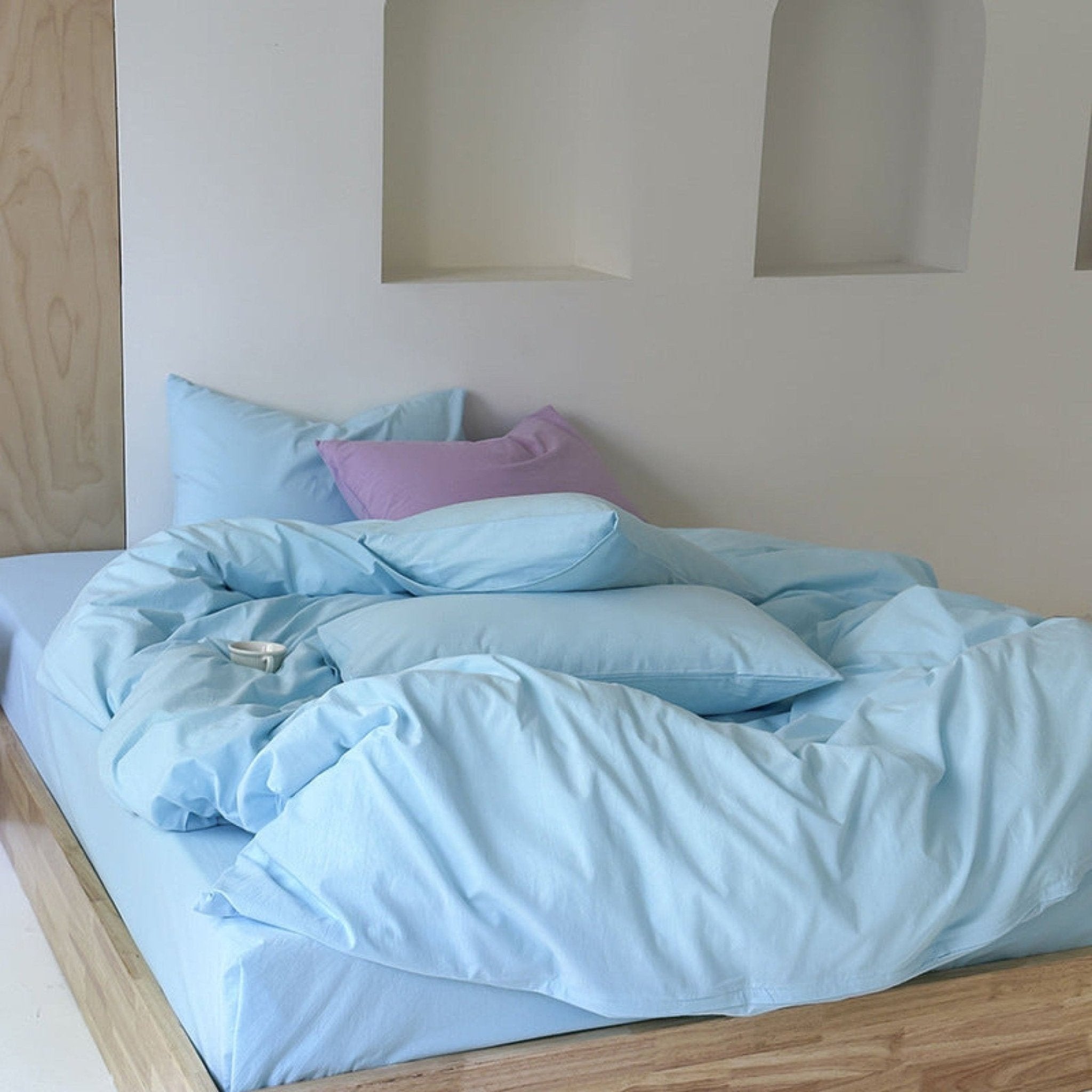 Modern Washed Cotton Bedding Set / Green - Ever Lasting