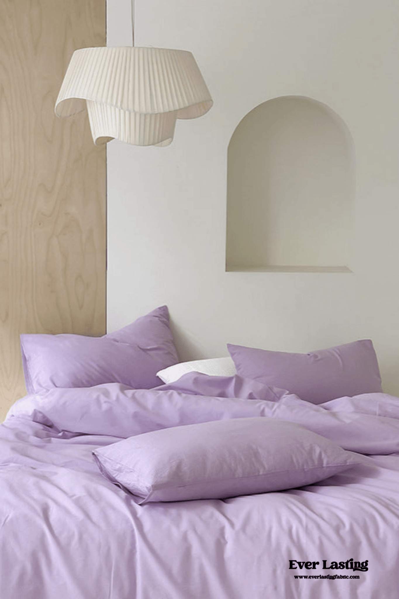 Modern Washed Cotton Bedding Set / Purple - Ever Lasting