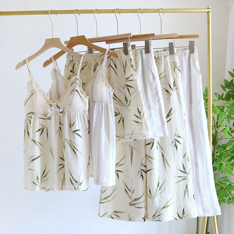-Ever Lasting - Moonbeam Sleeveless & Short Pant Pajama Set / White -Pajamas -Ever Lasting