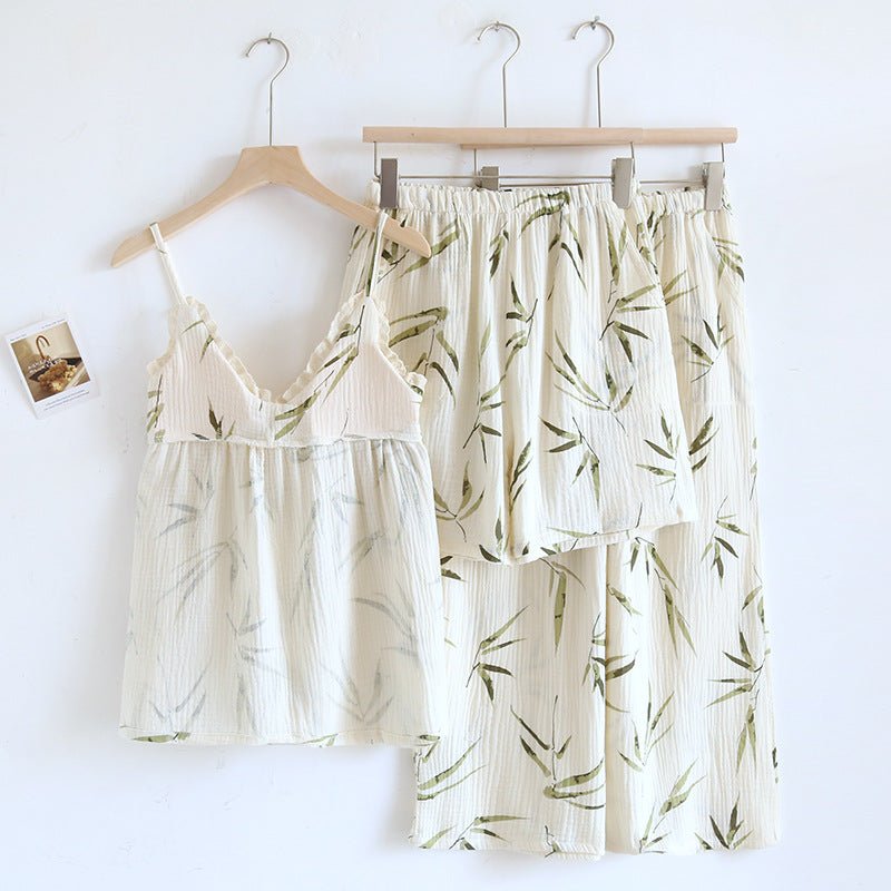 -Ever Lasting - Moonbeam Sleeveless & Short Pant Pajama Set / White -Pajamas -Ever Lasting