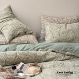 Mother Earth Floral Bedding Set / Purple Buttoned