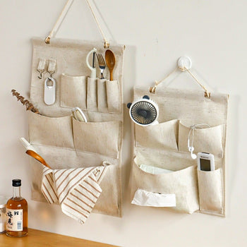 Multi Storage Fabric Wall Hanging Organizer