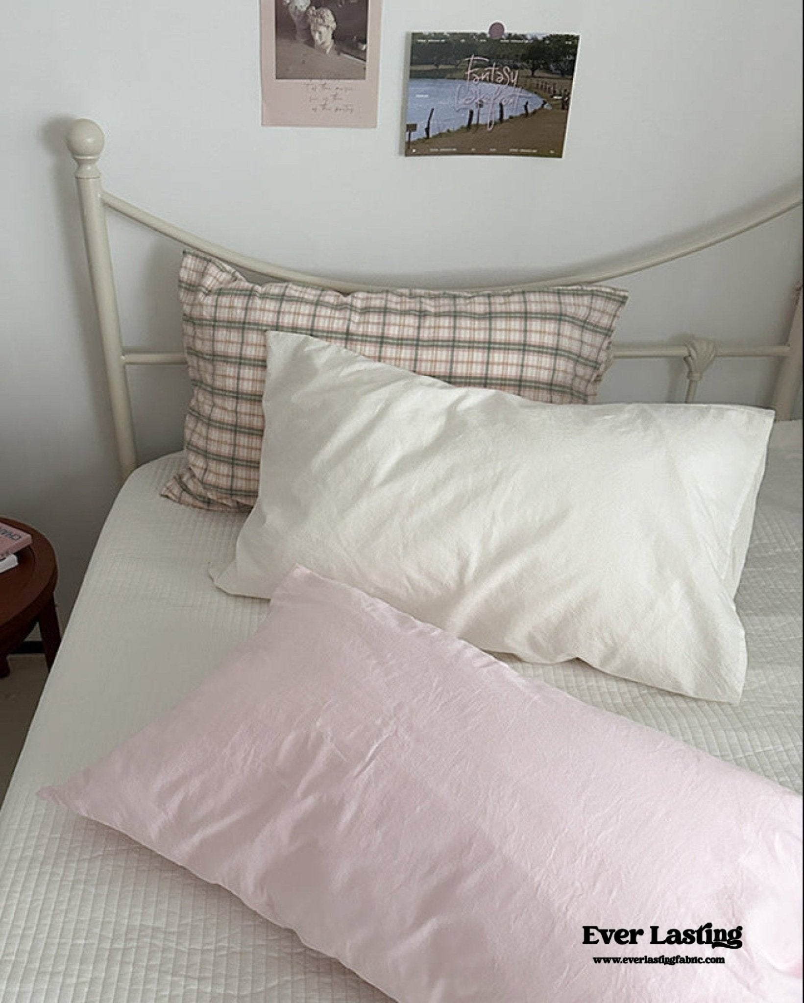 Muted Blush Cotton Pillowcase / Pink - Ever Lasting